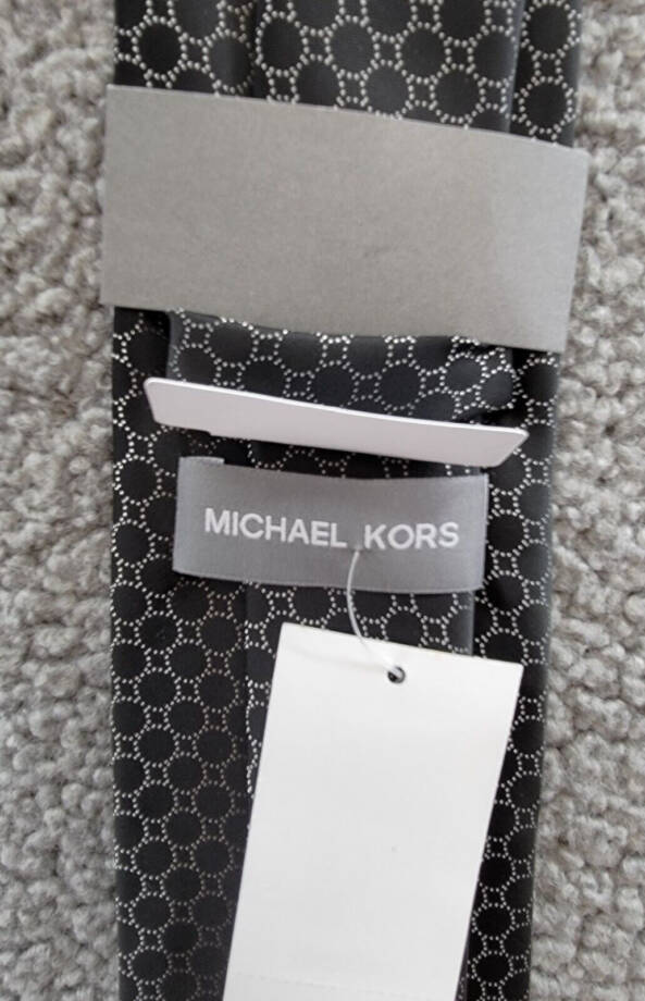 Michael Kors Silk Blend Pearsall Dot Tie Men's One Size Black Adjustable