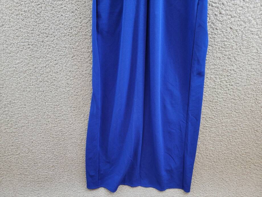 Emerald Sundae High-Slit Gown Juniors' XS Royal Blue V-Neck Pleated Pullover