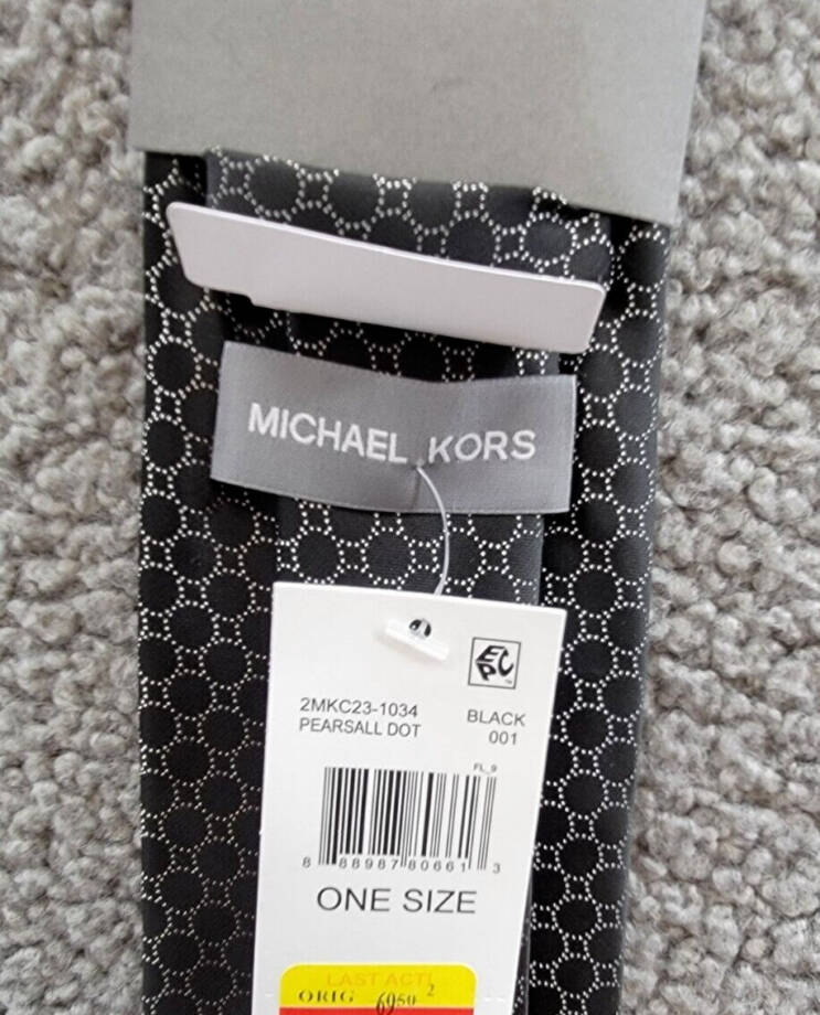 Michael Kors Silk Blend Pearsall Dot Tie Men's One Size Black Adjustable