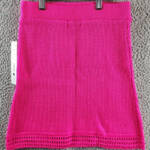 AQUA Crochet Skirt Girls' XL 14/16Hot Pink Elasticized Waistband Pull On Style
