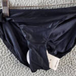 PQ Isla Hipster Bikini Bottom Women's M Black Shirred Elasticized Waist Pull On