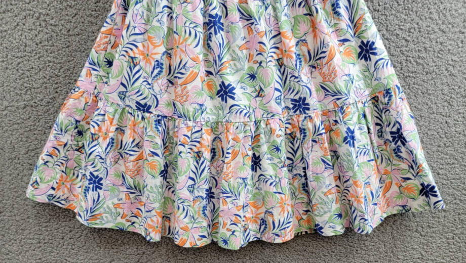 Polo Ralph Lauren Tropical-Print Linen Blend Dress Big Girls 16 Multi Pullover