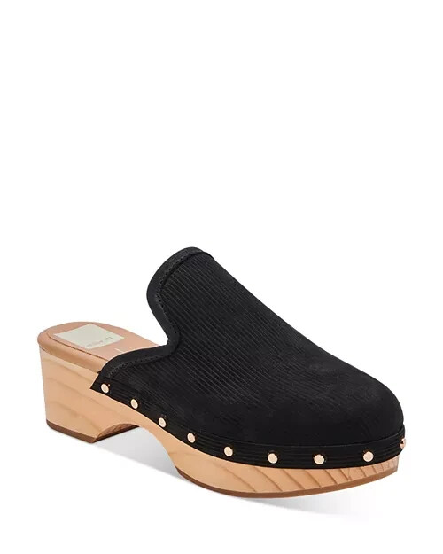 Dolce Vita Closen Studded Clogs Sandals Women's 8 Black Slip On Round Toe~