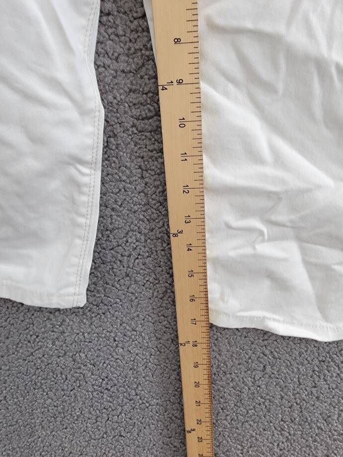 Lee Platinum Skimmer Belted Capri Jeans Women's White Denim Button Zip 12