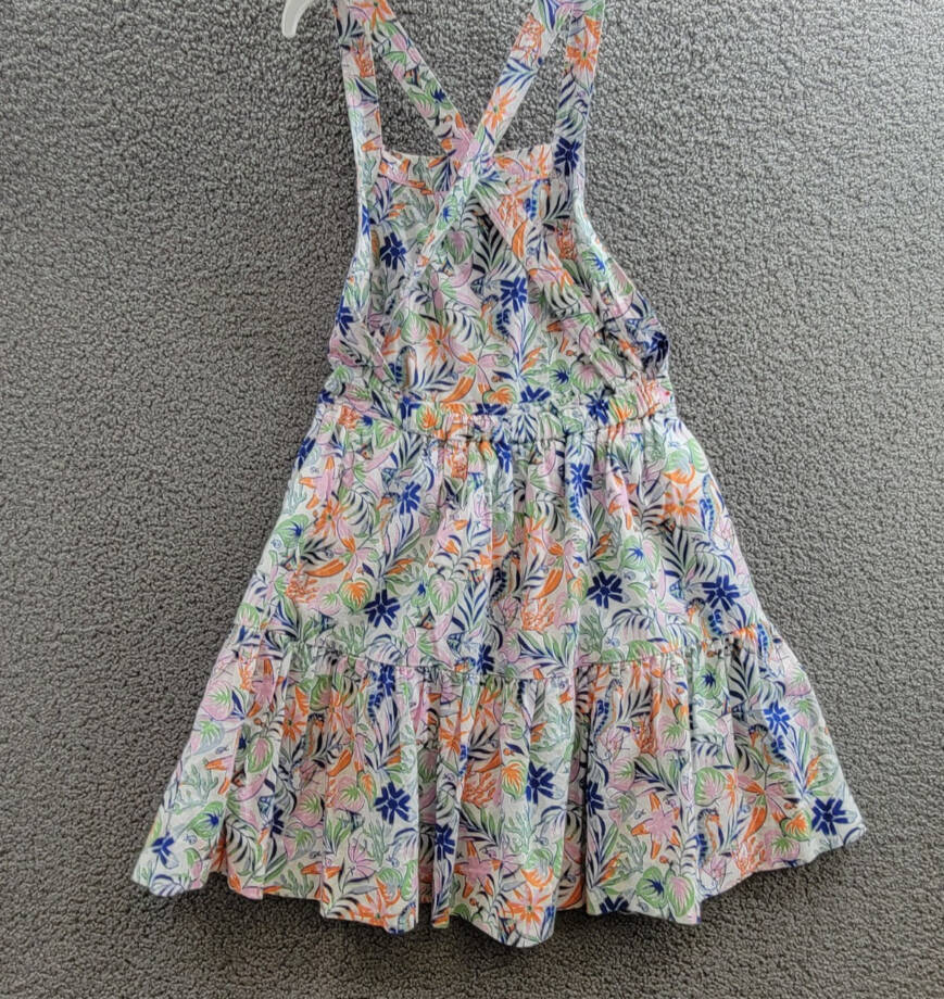 Polo Ralph Lauren Tropical-Print Linen Blend Dress Big Girls 16 Multi Pullover