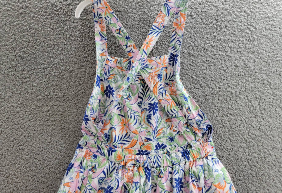 Polo Ralph Lauren Tropical-Print Linen Blend Dress Big Girls 16 Multi Pullover