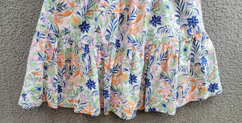 Polo Ralph Lauren Tropical-Print Linen Blend Dress Big Girls 16 Multi Pullover
