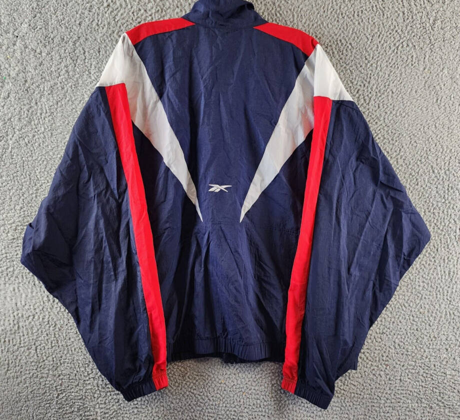 Reebok Plus Back Vector Colorblocked Track Jacket Women's 2X 18-10W Navy Multi