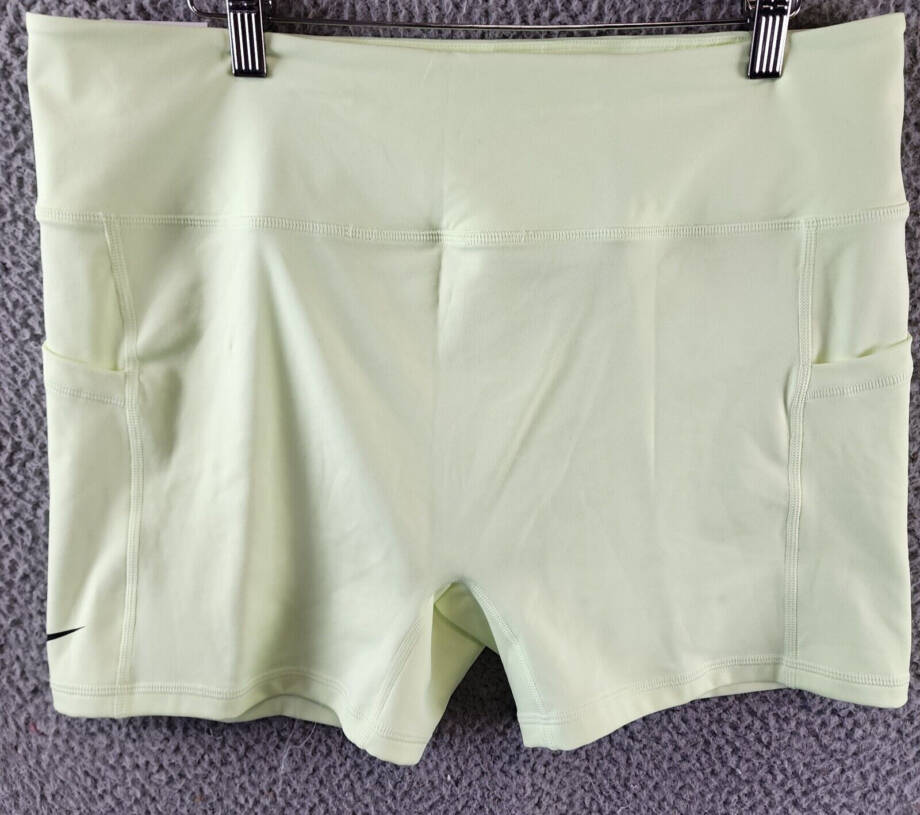 Nike Advantage Dri-FIT Tennis Shorts Women's XL Barely Volt/Black Elastic Waist