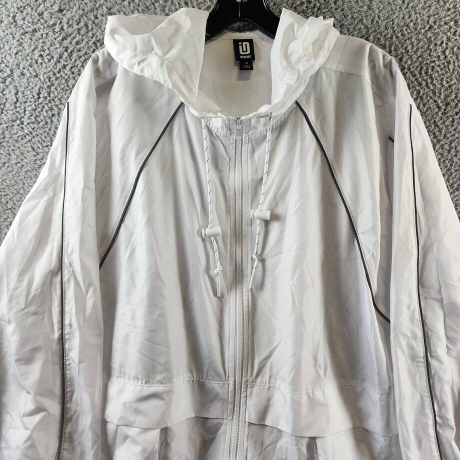 ID Ideology Plus Size Packable Zip-Front Hooded Jacket Women's 3X Bright White