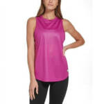 DKNY Sport Honeycomb Mesh Sleeveless Top Women's L Pink Crewneck Pullover Style~
