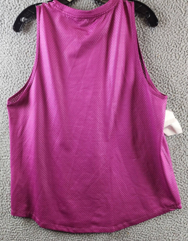 DKNY Sport Honeycomb Mesh Sleeveless Top Women's L Pink Crewneck Pullover Style~