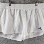 adidas Aeroready Shorts Women's XL White/Black Pull On Elasticized Waistband