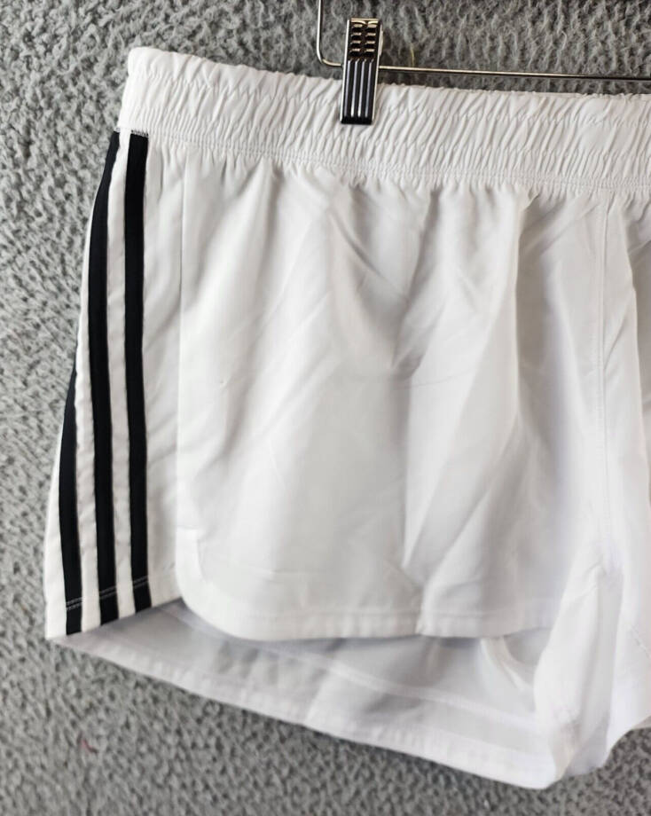 adidas Aeroready Shorts Women's XL White/Black Pull On Elasticized Waistband