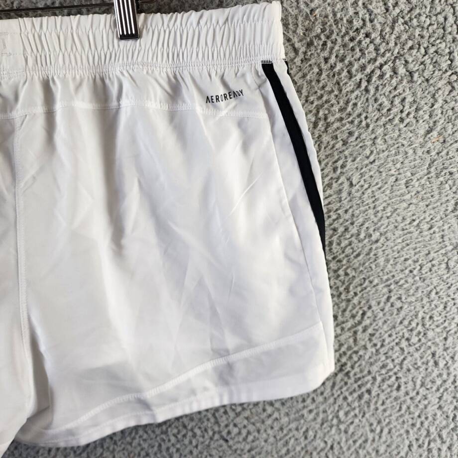 adidas Aeroready Shorts Women's XL White/Black Pull On Elasticized Waistband