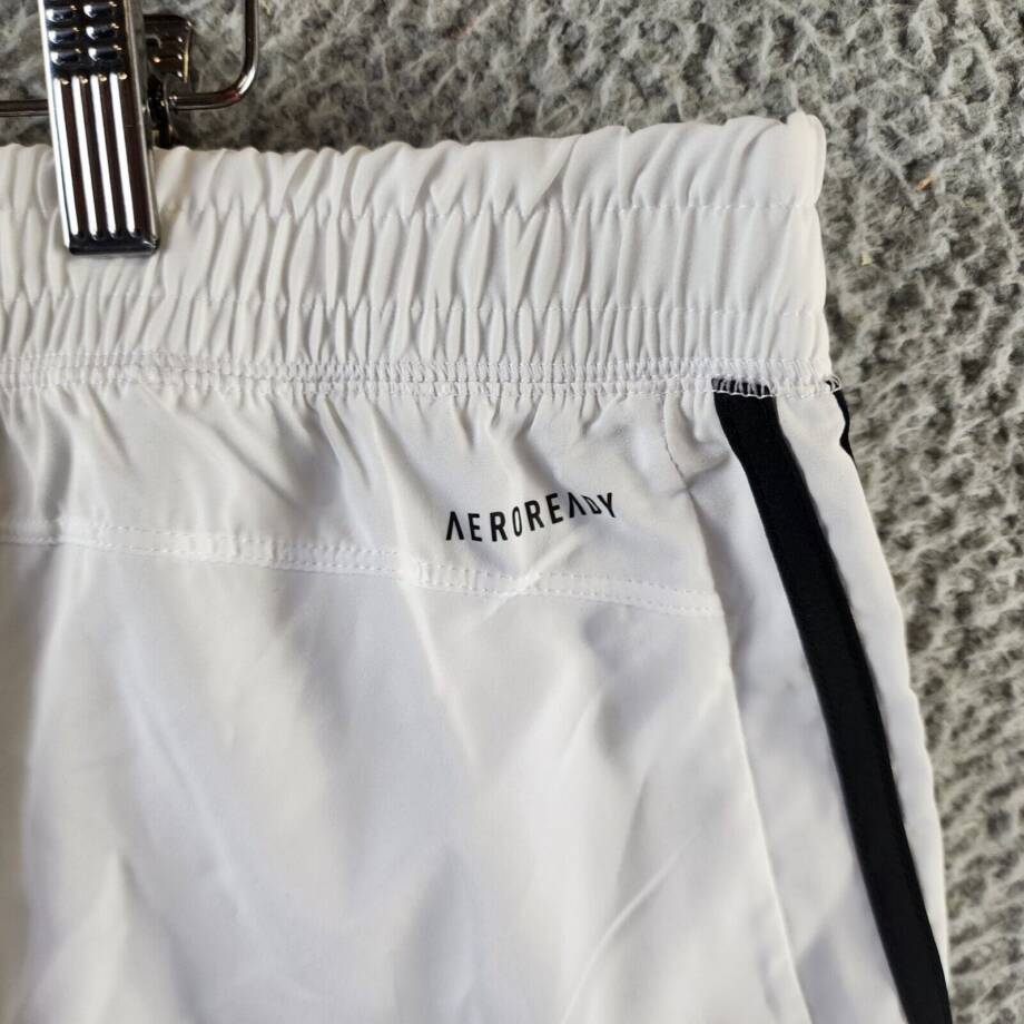 adidas Aeroready Shorts Women's XL White/Black Pull On Elasticized Waistband