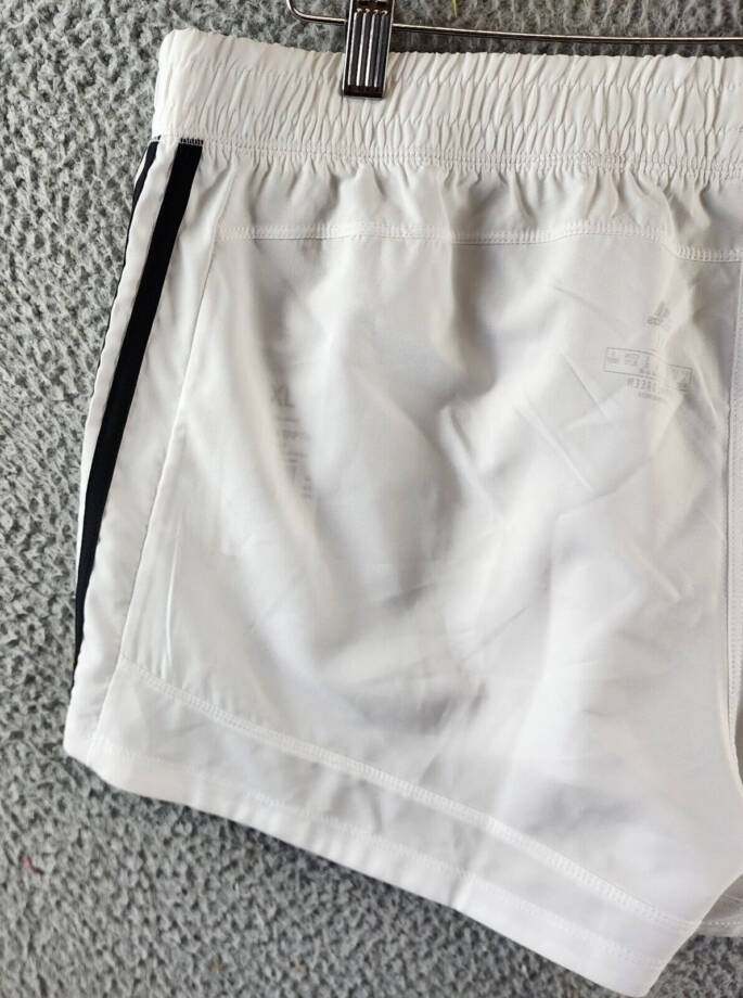 adidas Aeroready Shorts Women's XL White/Black Pull On Elasticized Waistband
