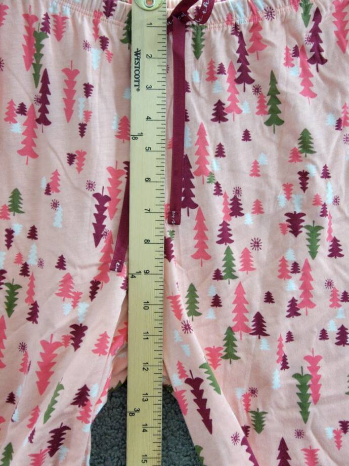 Hue Printed Pajama Pants Women's M Blossom Drawstring Elastic Waist Pull On