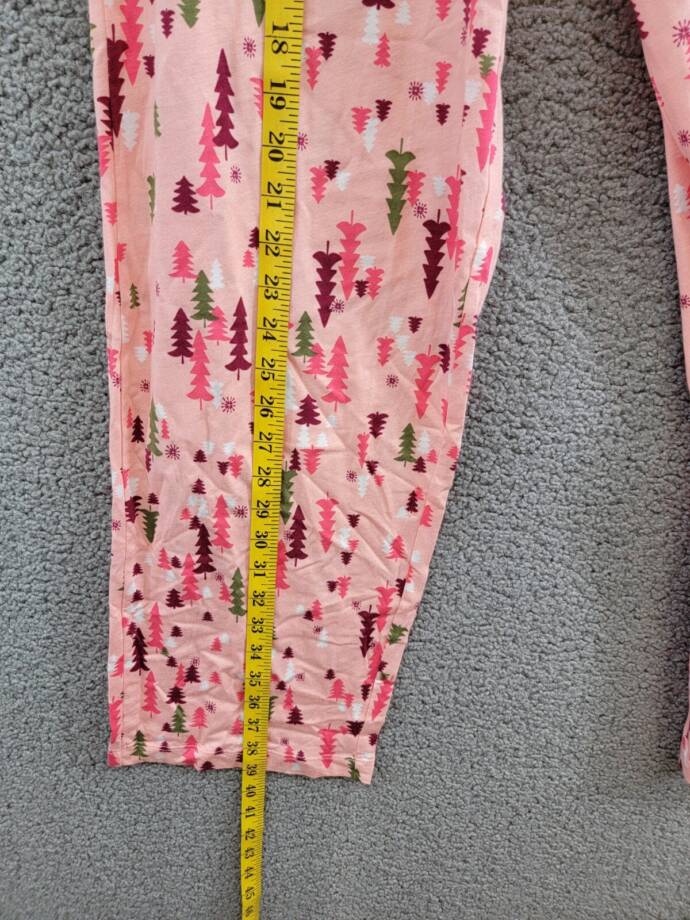 Hue Printed Pajama Pants Women's M Blossom Drawstring Elastic Waist Pull On