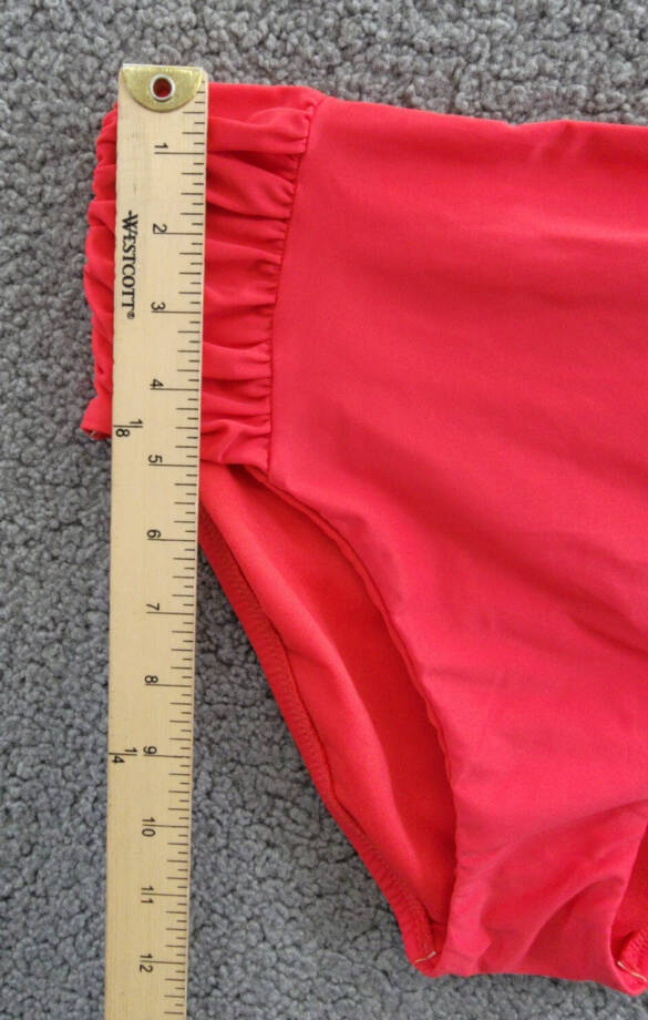 Bar III Shirred High-Rise Bikini Bottoms Women's XS Paradise Pink Pull On Style~
