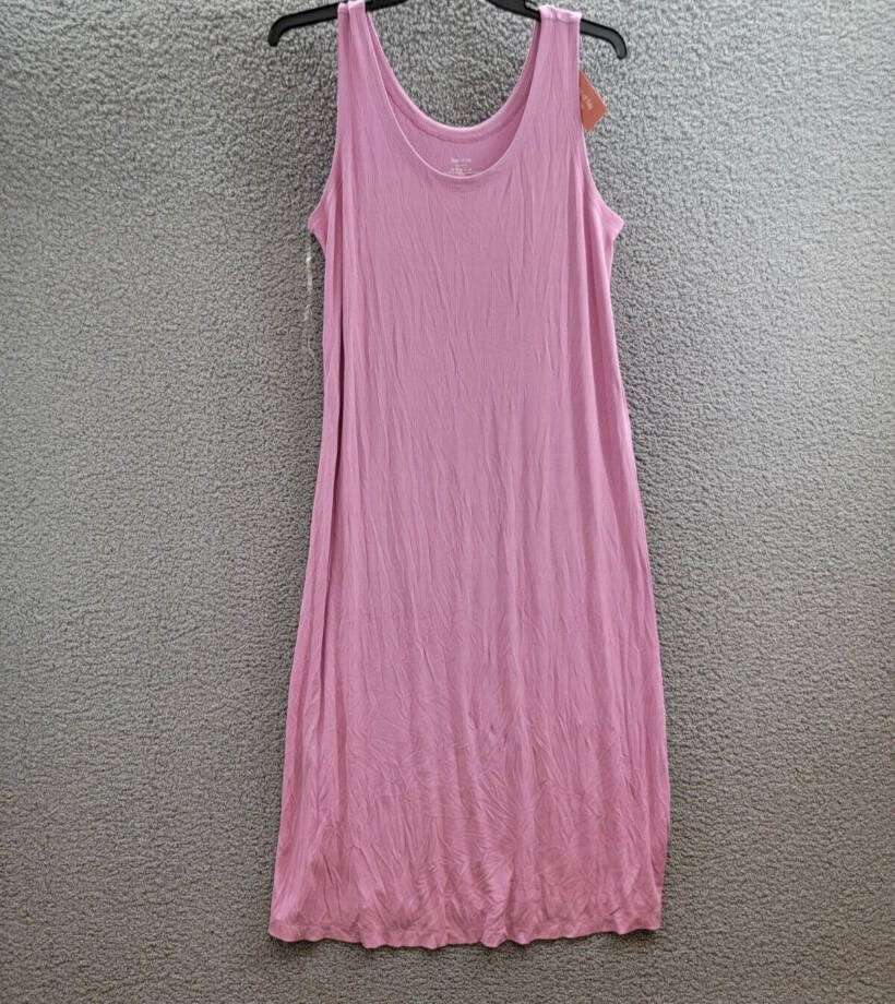 State of Day Ribbed Modal Blend Tank Nightgown Women's XL Mauve Orchid Pullover