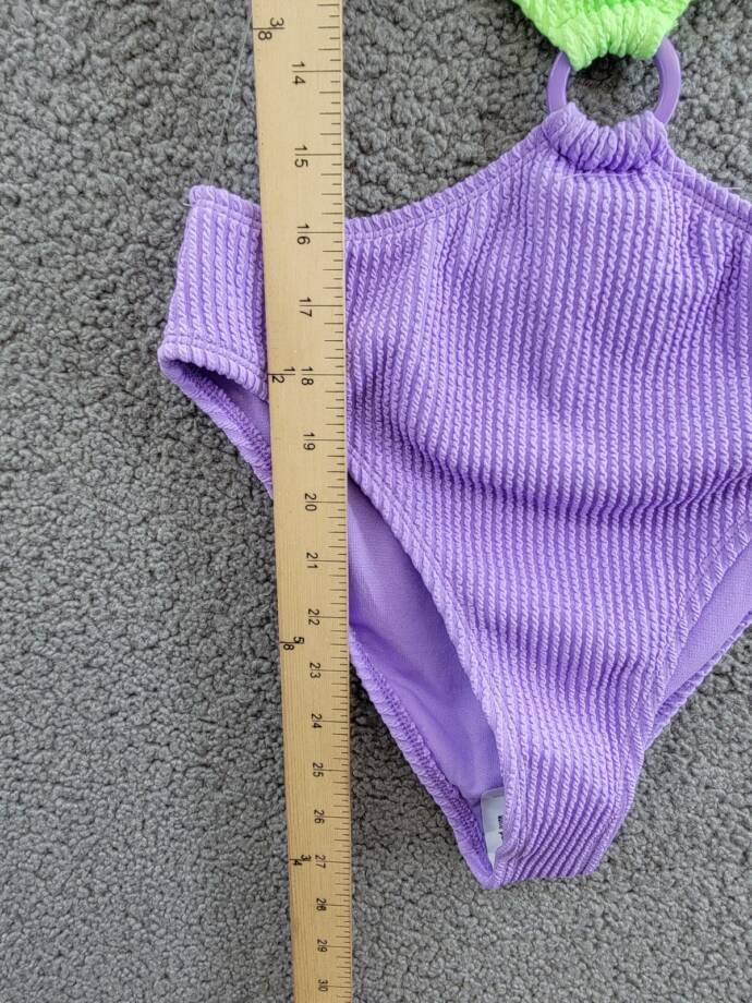 Salt & Cove Colorblocked One-Piece Monokini Juniors' S Mint/Purple Adjustable