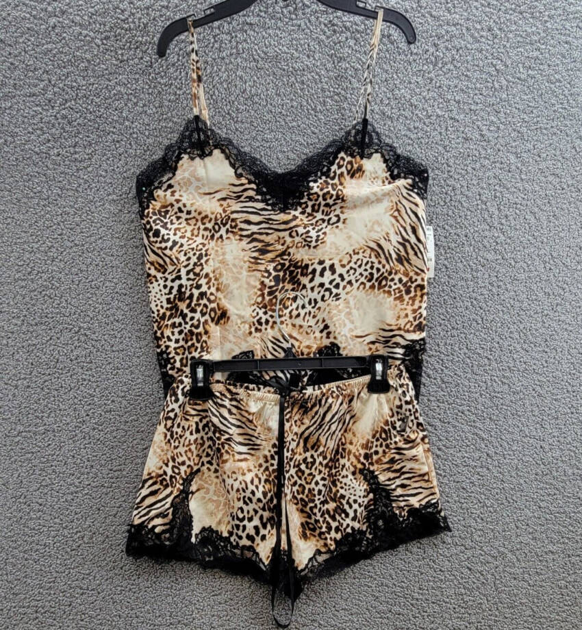 INC International Concepts Printed Shortie Pajama Set Women's S Mixed Animal