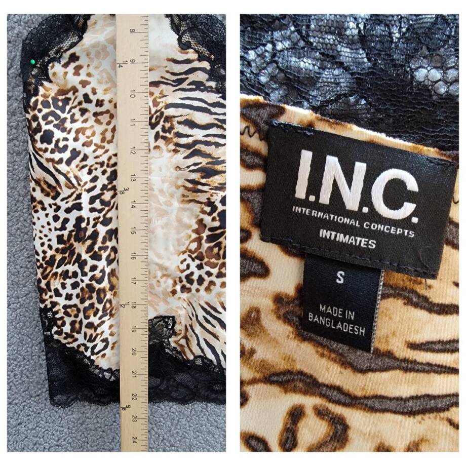 INC International Concepts Printed Shortie Pajama Set Women's S Mixed Animal