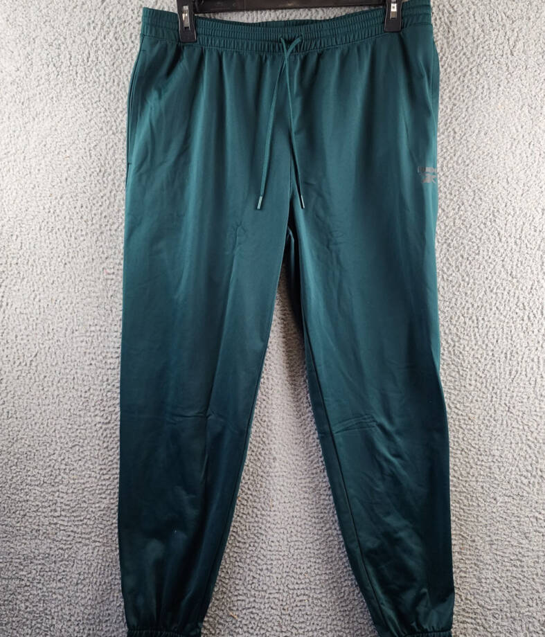 Reebok Regular-Fit Identity Vector Track Pants Men's XL Collegiate Green