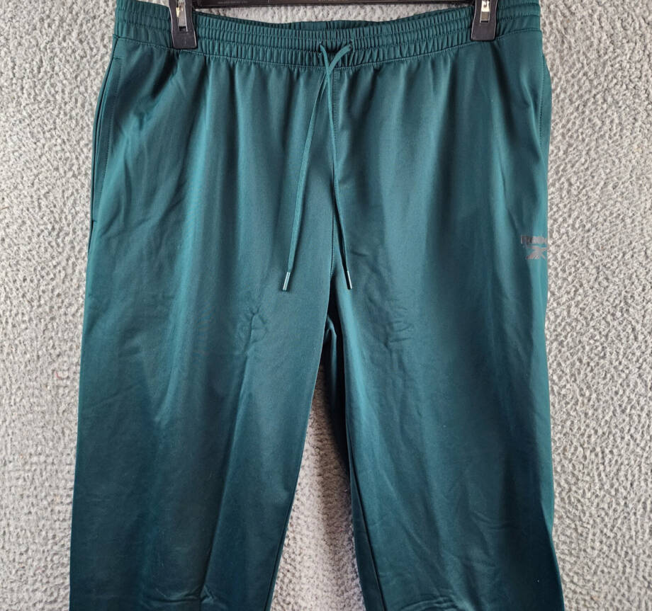 Reebok Regular-Fit Identity Vector Track Pants Men's XL Collegiate Green