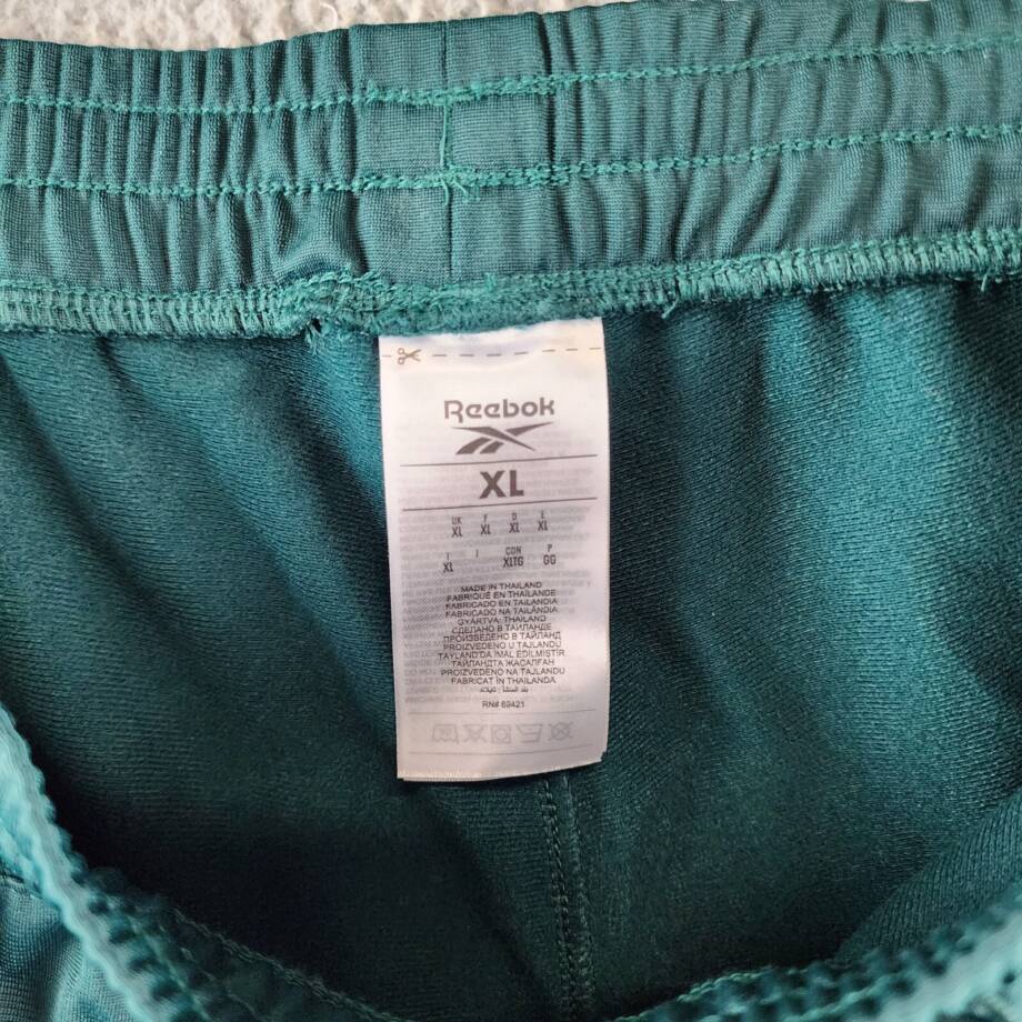 Reebok Regular-Fit Identity Vector Track Pants Men's XL Collegiate Green