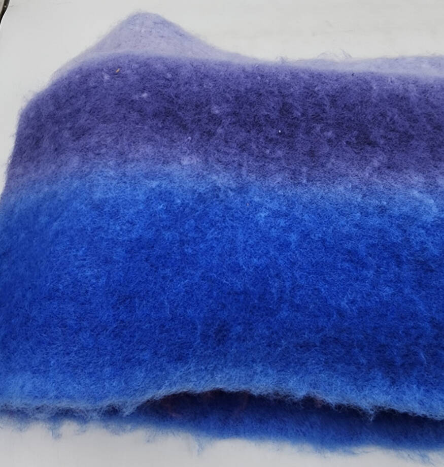 Calvin Klein Fluffy Ombre Blanket Scarf Women's One Size Aubergine Logo Detail
