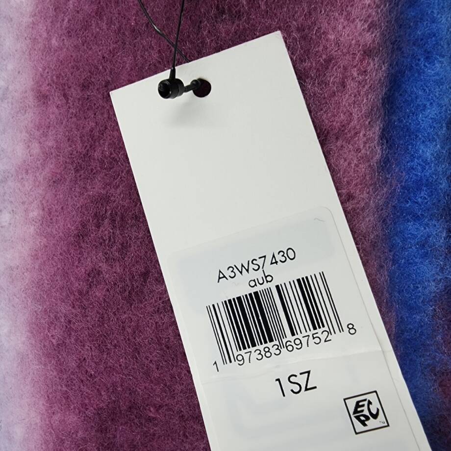 Calvin Klein Fluffy Ombre Blanket Scarf Women's One Size Aubergine Logo Detail