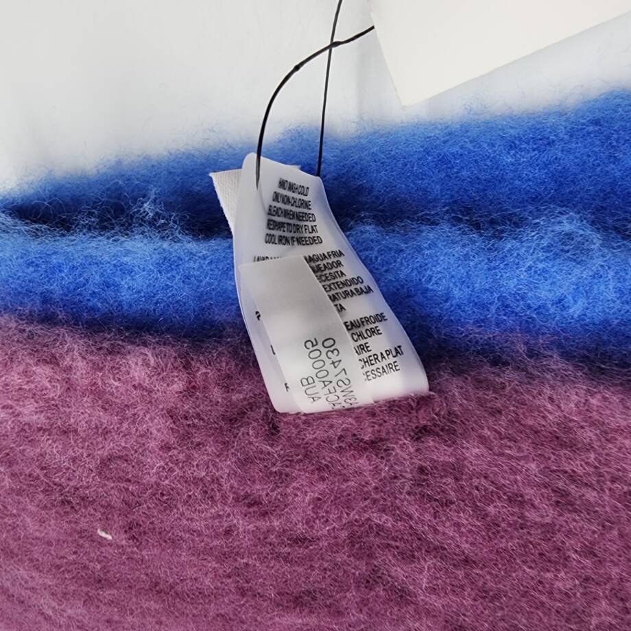 Calvin Klein Fluffy Ombre Blanket Scarf Women's One Size Aubergine Logo Detail