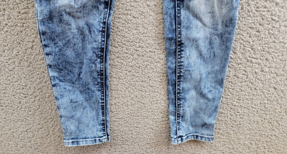 Imperial Star Destructed Pull On Jegging Girls 14 Blue Faded Belt Loops 5 Pocket