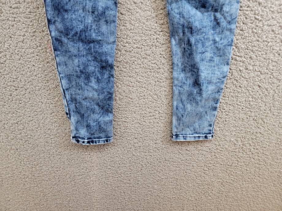 Imperial Star Destructed Pull On Jegging Girls 14 Blue Faded Belt Loops 5 Pocket
