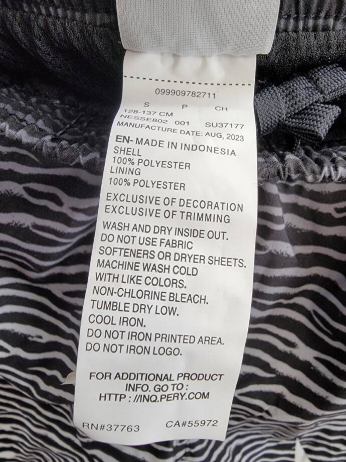 Nike Tiger Fade Volley Swim Shorts Big Boys S Black Elastic Waist Pull On
