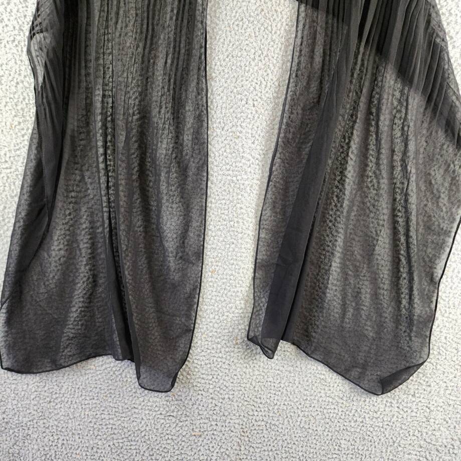 Giani Bernini Pleated Chiffon Evening Wrap Women's Ones Size Black Semi-Sheer