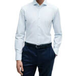 BOSS by Hugo Boss Structured Slim-Fit Dress Shirt Men's 15 Light Paste Blue