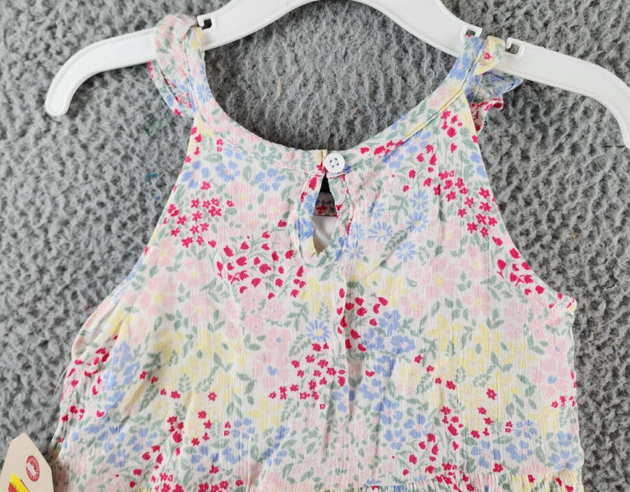 Levi's Ruffle Tank Top Toddler Girls 2T Sugar Wizzle Sleeveless Button Closure