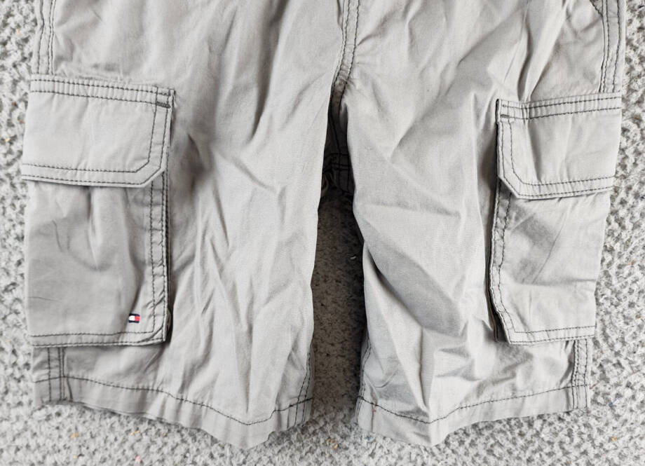 Tommy Hilfiger Pull-On Cotton Cargo Shorts Little Boys' 7 Monument Drawstring