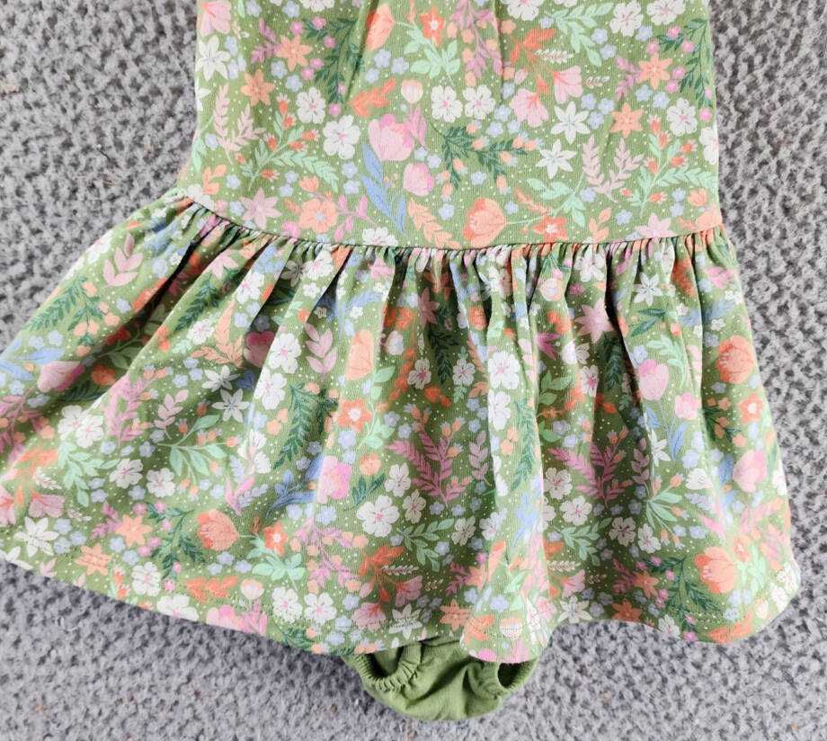 First Impressions Floral-Print Dress & Underwear Set Baby Girls 6-9 M Aloe Vera