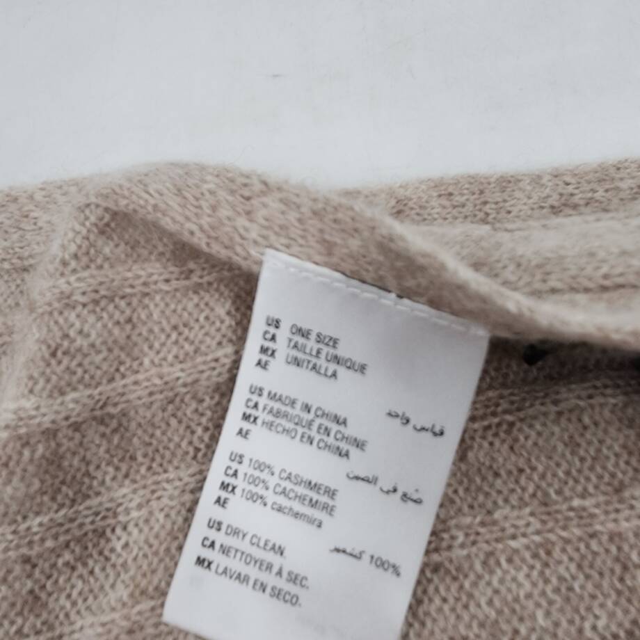 Charter Club Ribbed Cashmere Scarf Women's One Size Pearl Taupe Heather