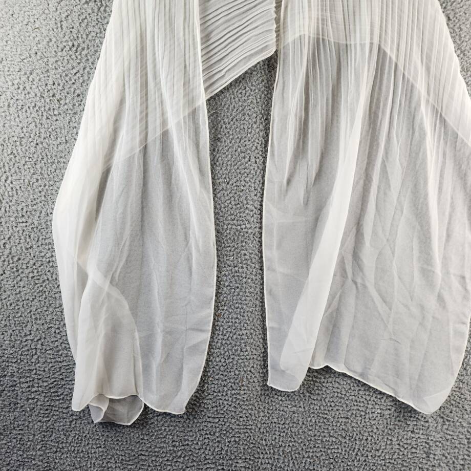 Giani Bernini Pleated Chiffon Evening Wrap Women's Ones Size White Semi-Sheer