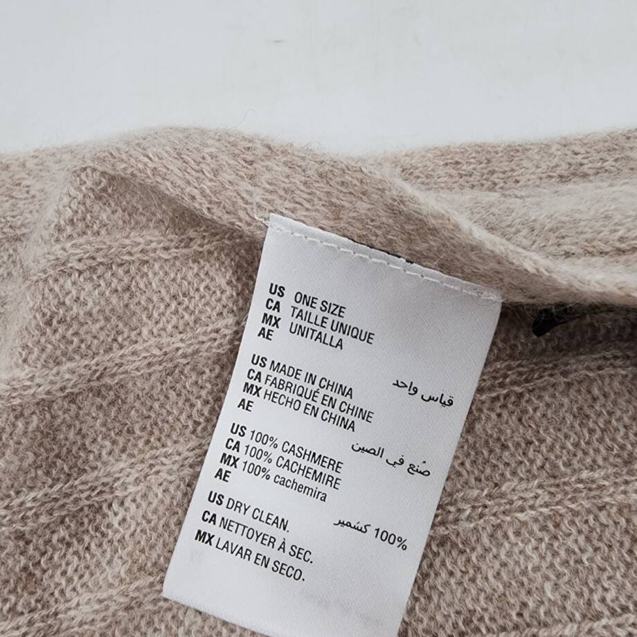Charter Club Ribbed Cashmere Scarf Women's One Size Pearl Taupe Heather