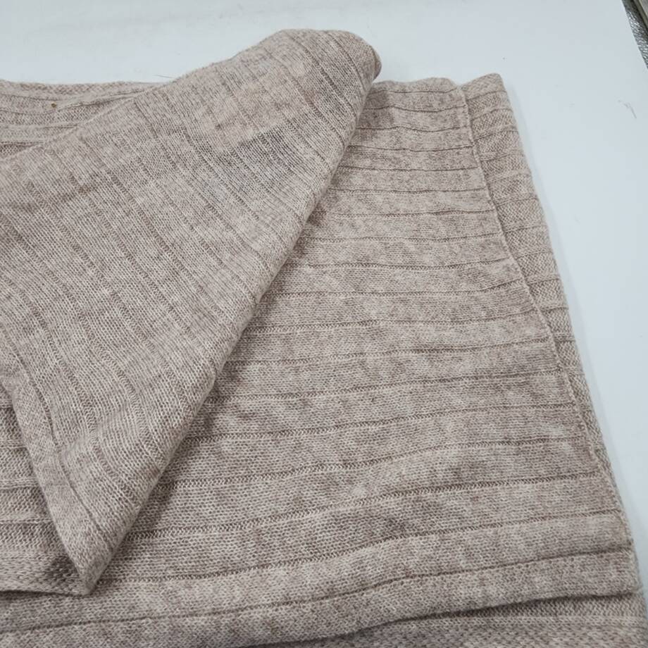 Charter Club Ribbed Cashmere Scarf Women's One Size Pearl Taupe Heather