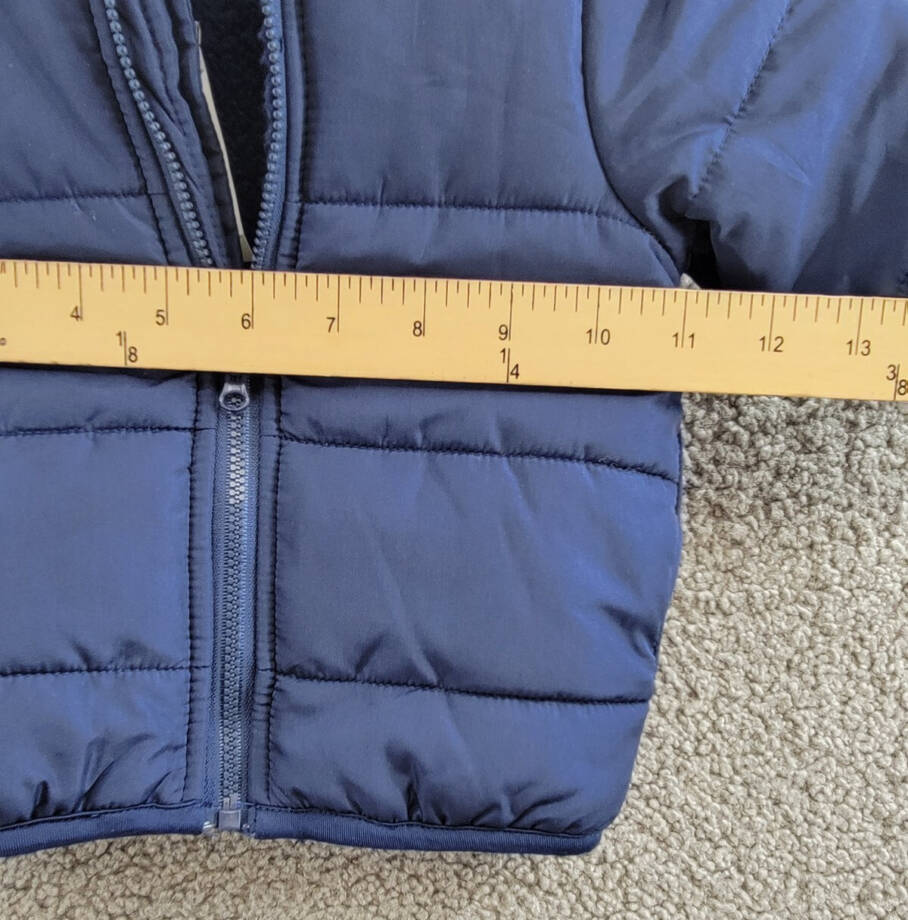 First Impressions Bear Puffer Jacket Baby Boys 3-6M Navy Sea Zip Closure L/S
