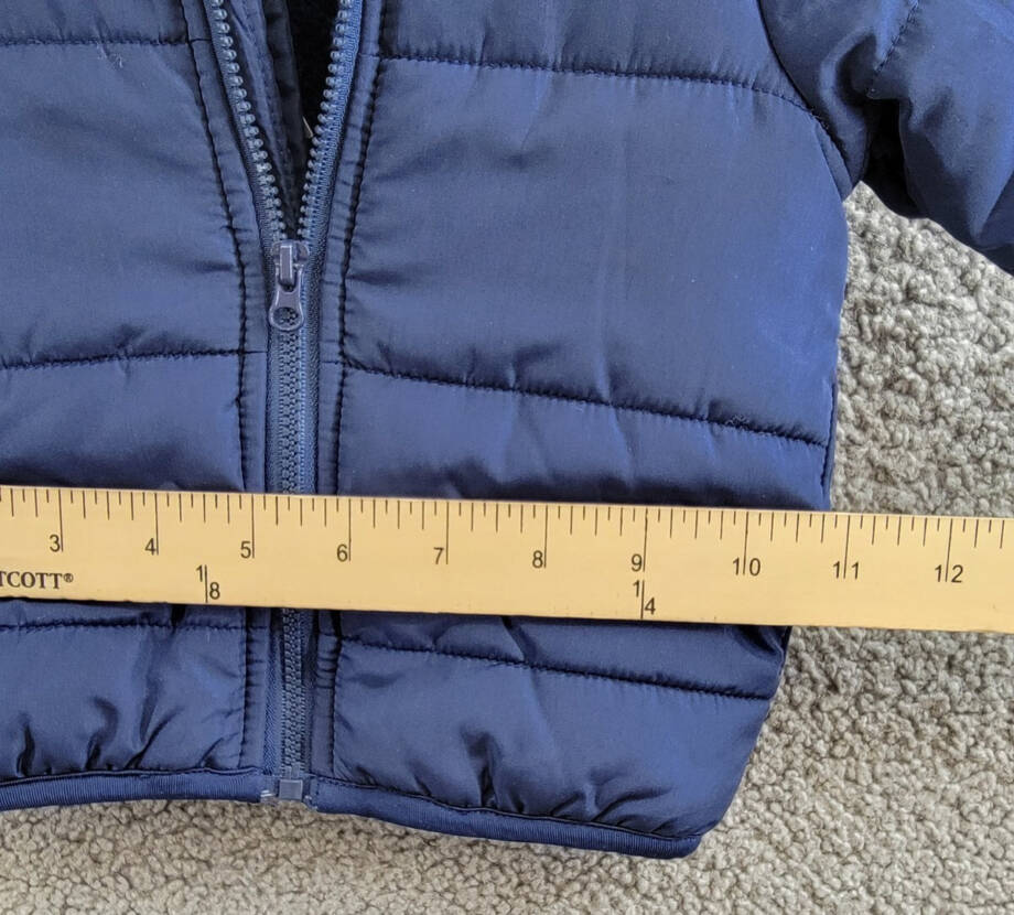 First Impressions Bear Puffer Jacket Baby Boys 3-6M Navy Sea Zip Closure L/S
