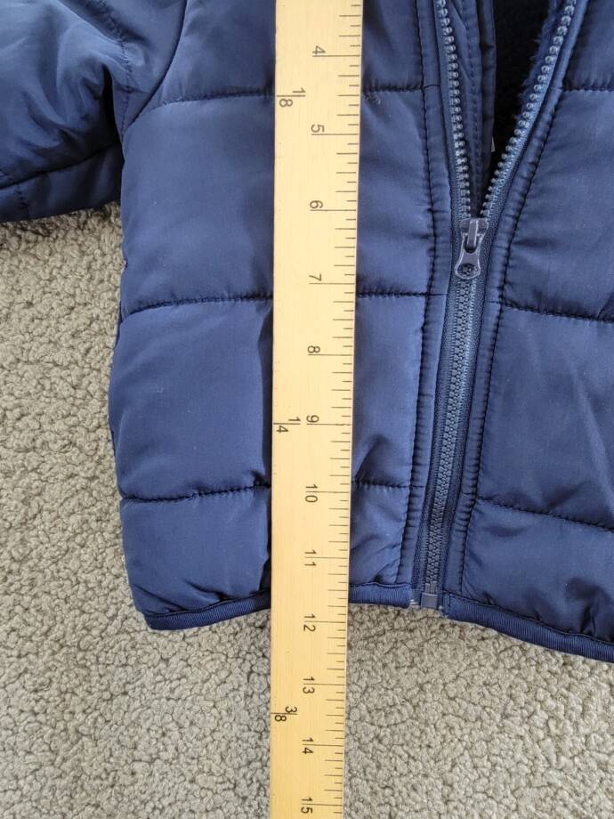 First Impressions Bear Puffer Jacket Baby Boys 3-6M Navy Sea Zip Closure L/S
