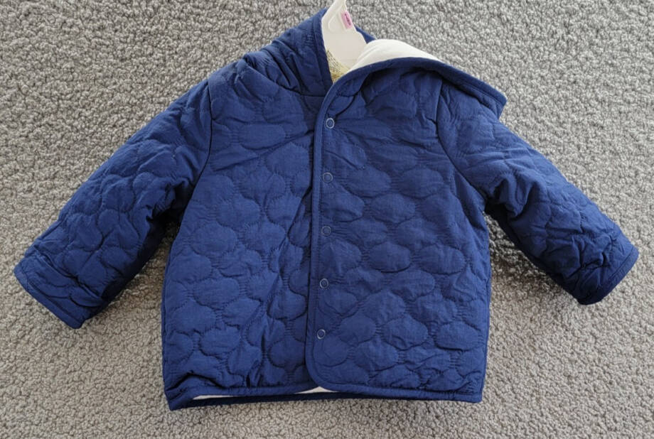 First Impressions Quilted Micro-Fleece-Lined Hooded Jacket Baby Boys' 6-9M Navy